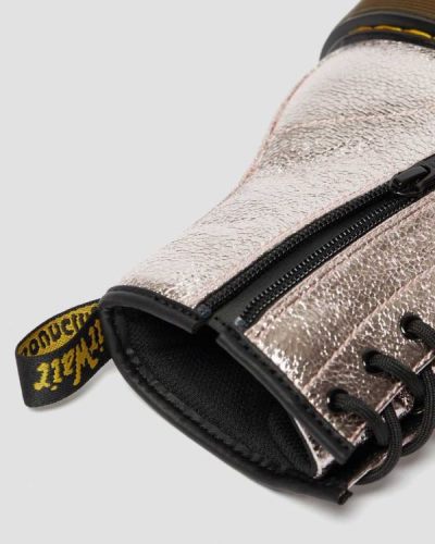 Botas Con Cordones Dr Martens Youth 1460 Crinkle Metallic Para Niños DR5488V